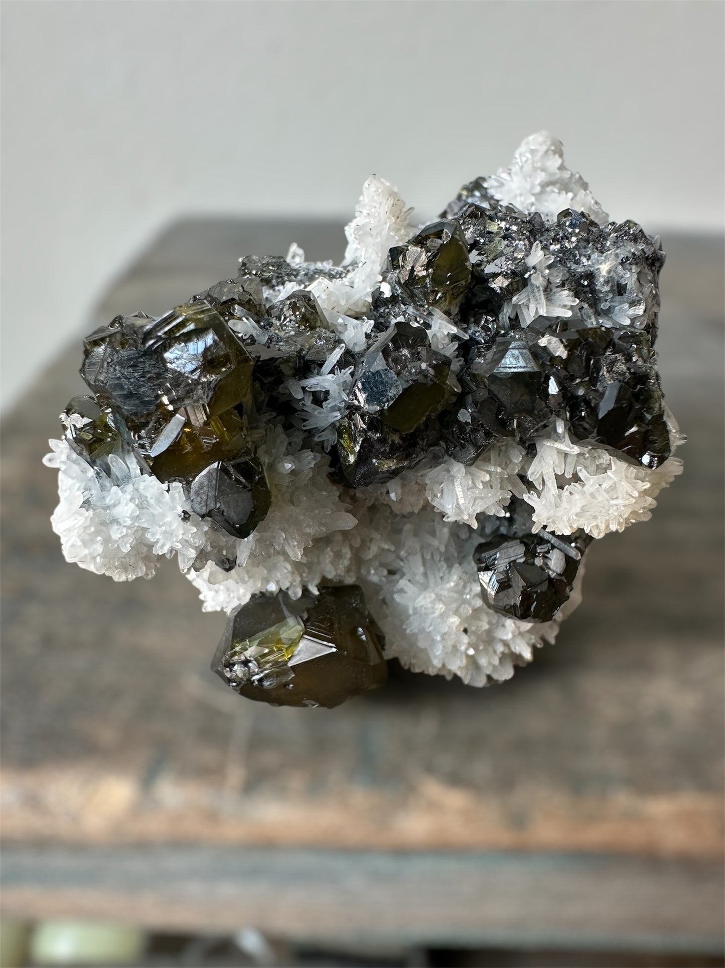 Sphalerite var Cleophane w/Quartz, Galena. Bulgaria