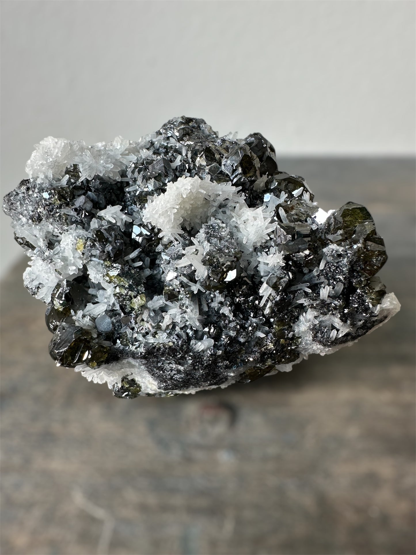 Sphalerite var Cleophane w/Quartz, Galena. Bulgaria