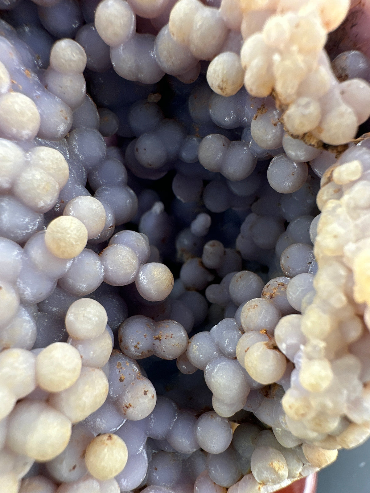 semi-polished 8” Grape Agate sphere