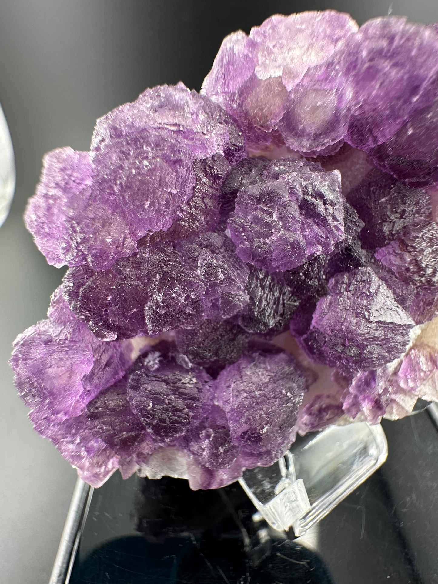 “Grape” Fluorite from Yiwu, Zheijiang. small pocket find