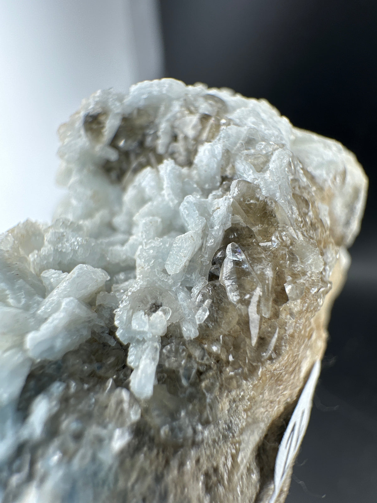 Celestine (Celestite) w/Calcite: Lime City, Ohio