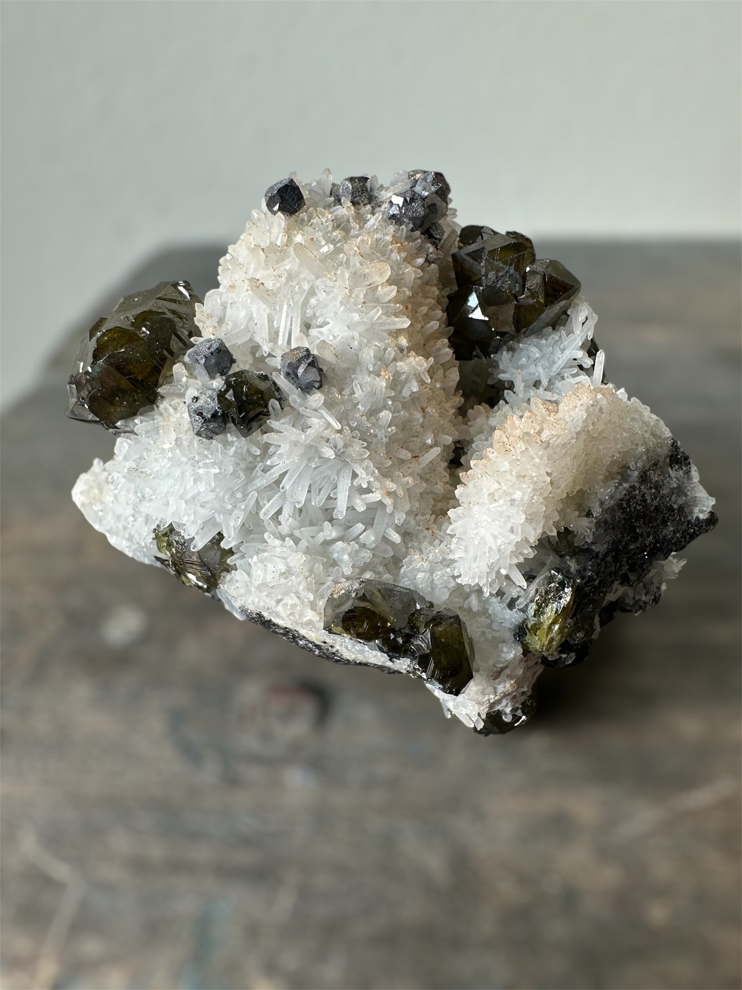 Sphalerite var Cleophane w/Quartz, Galena. Bulgaria