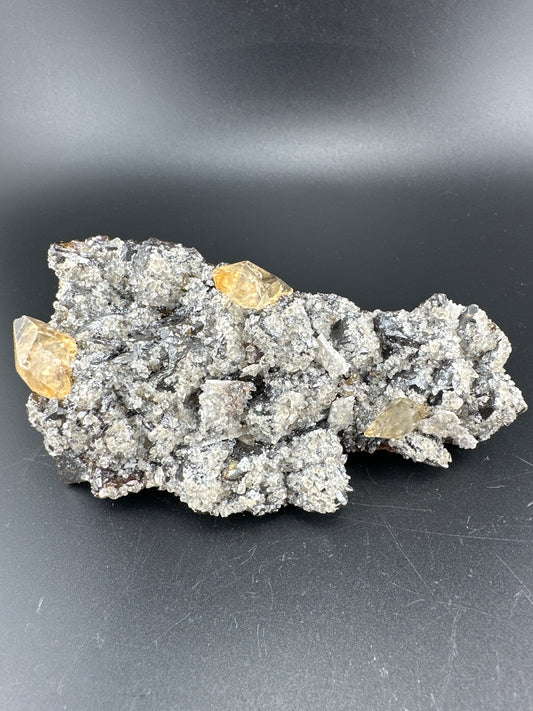 Calcite, Sphalerite, from the Cumberland Mine (Tennessee). Xcellent UV