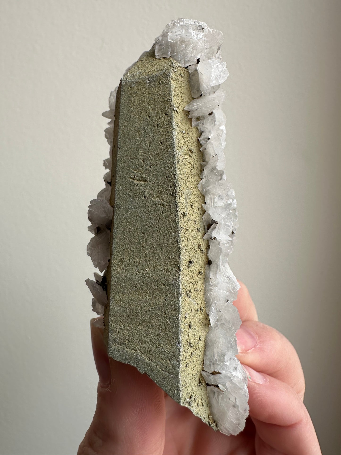“Matcha Quartz” with Calcite, Inner Mongolia