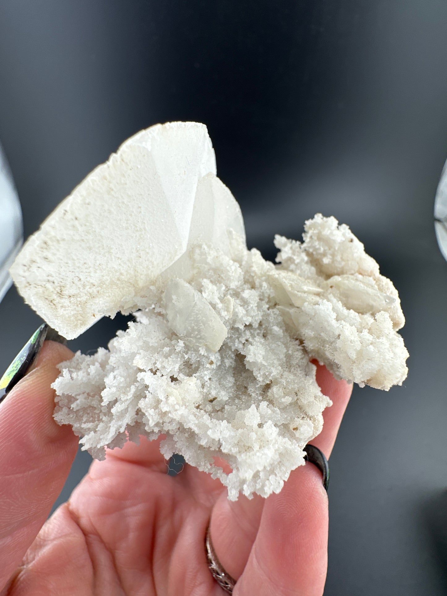 rhombohedral Calcite on Aragonite, Cadman Quarry, Washington, USA