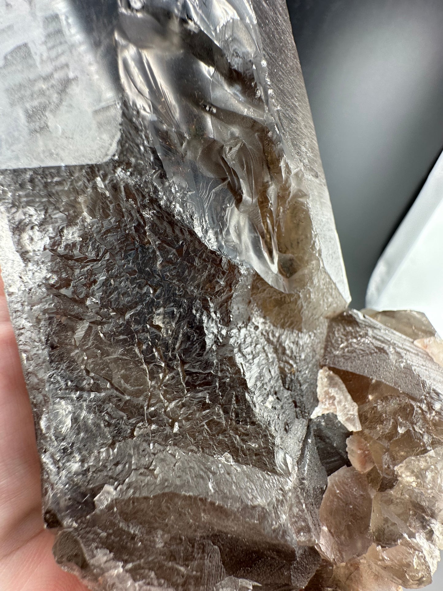 “Lightning Strike” Smoky Quartz, Minas Gerais, Brazil (large!)