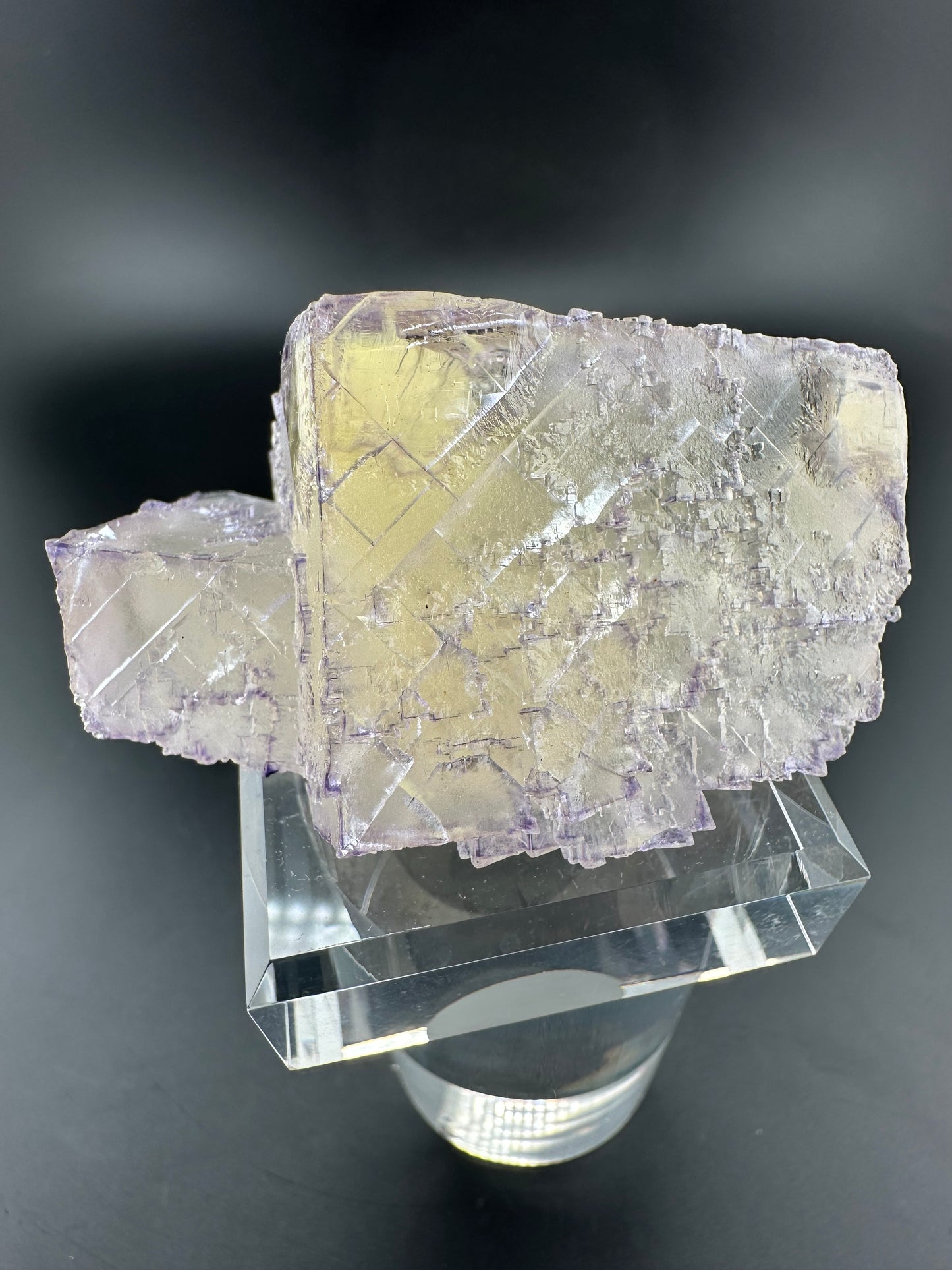 Carthage Corner Elmwood Mine fluorite; yellow & purple