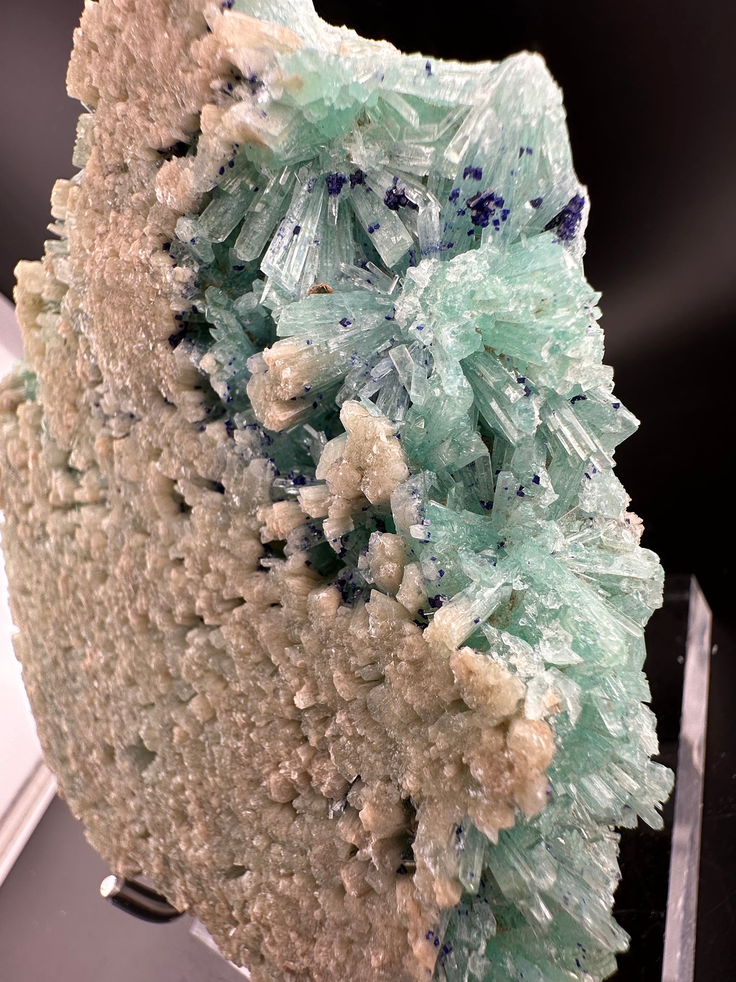 Aragonite with Smithsonite, Azurite