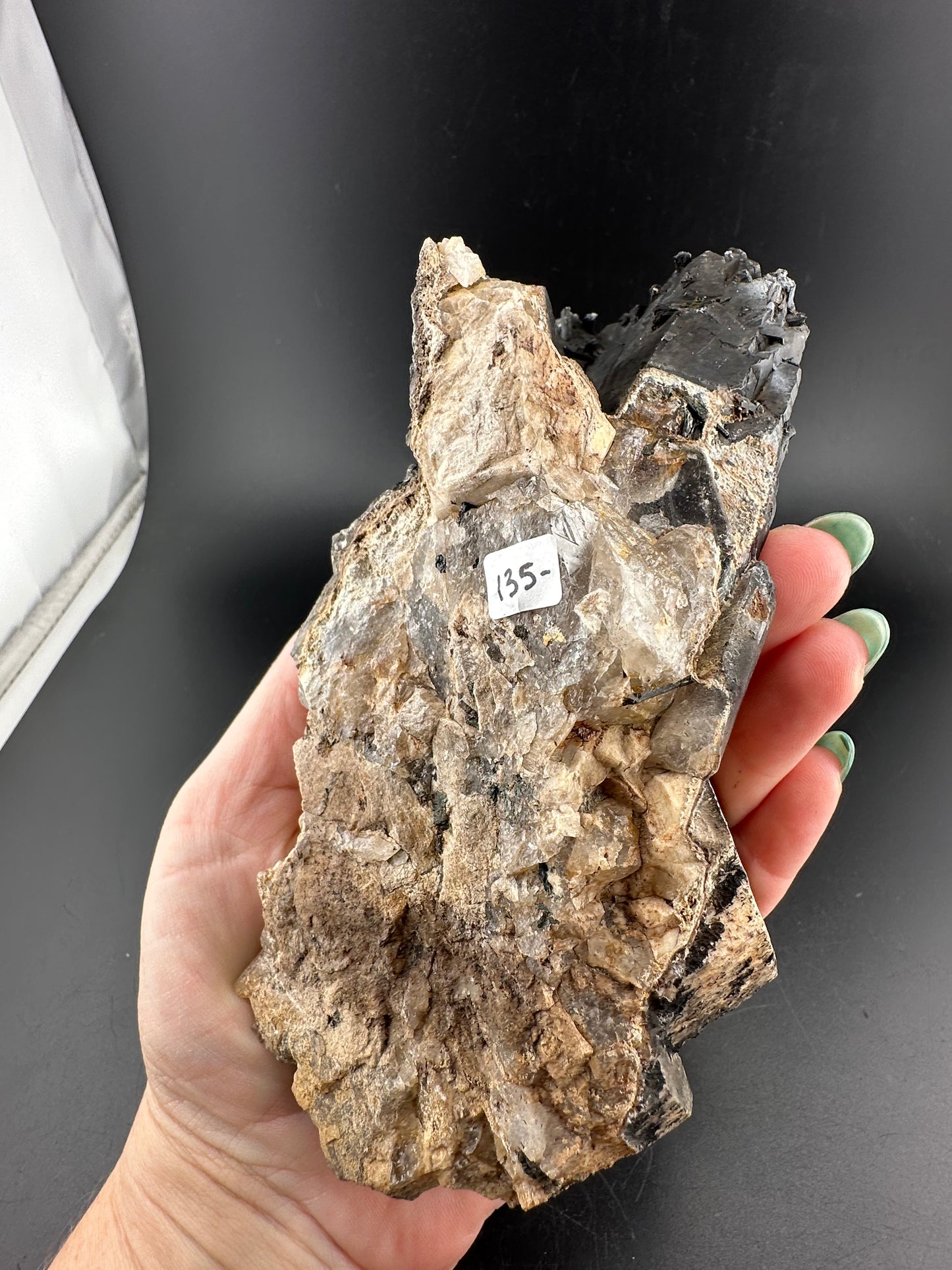 Aegirine in Smoky Quartz; Malawi