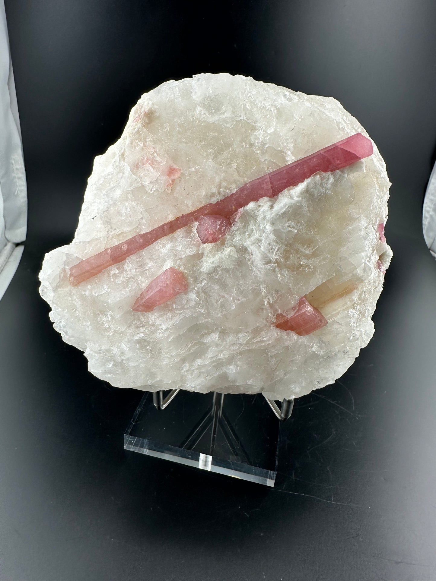Gemmy Pink Tourmaline in Quartz, Brazil