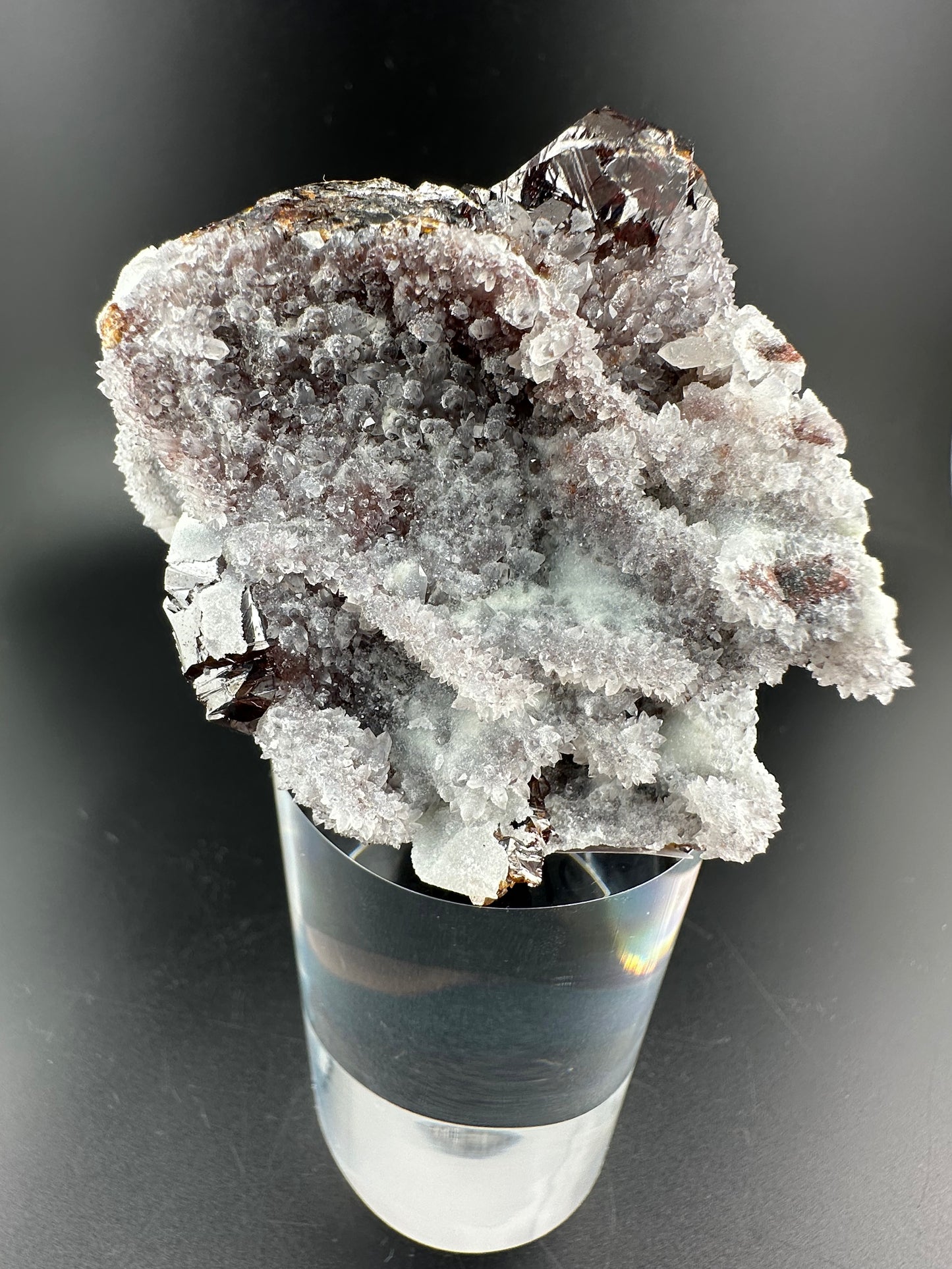 Gemmy Red Sphalerite & Quartz, Hunan, China