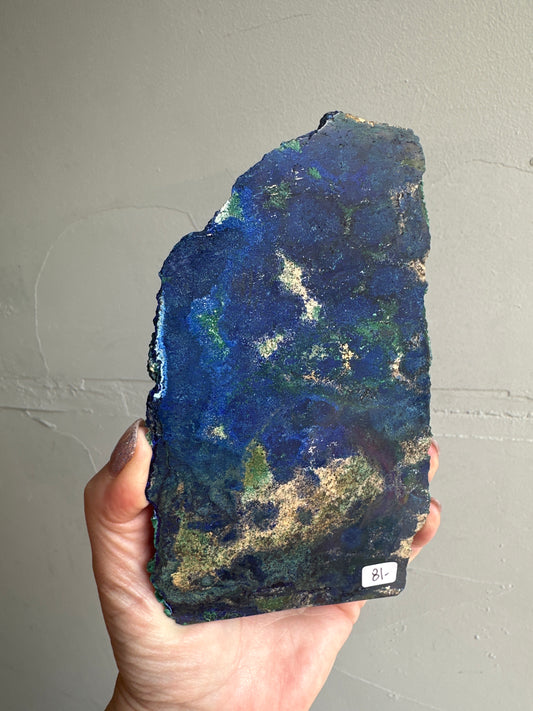 Azurite & Malachite polished slab (end piece)