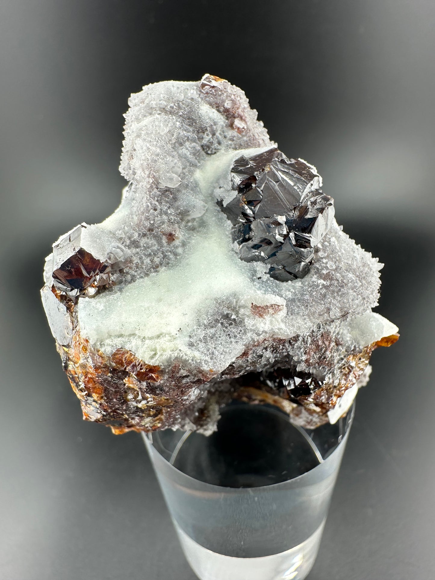 Gemmy Red Sphalerite & Quartz, Hunan, China