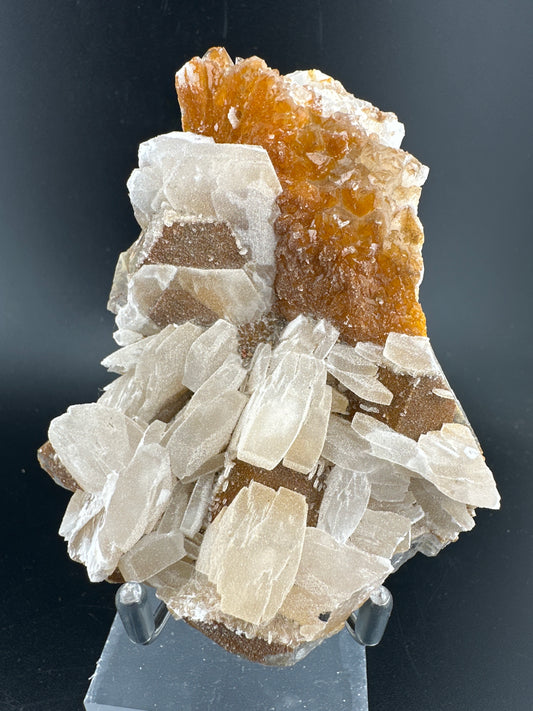 Orange Quartz w/Shimmery Calcite; China