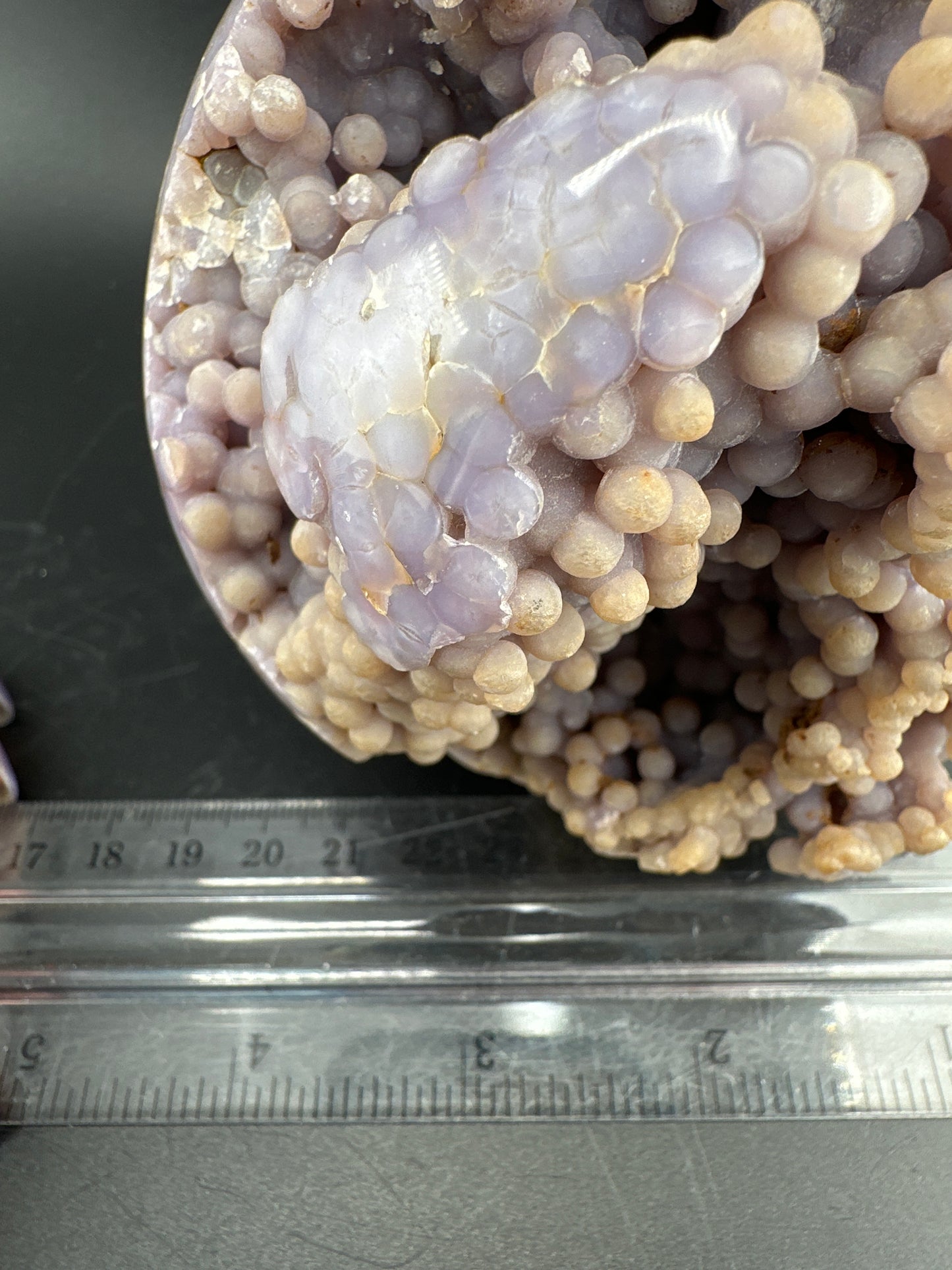 semi-polished 8” Grape Agate sphere
