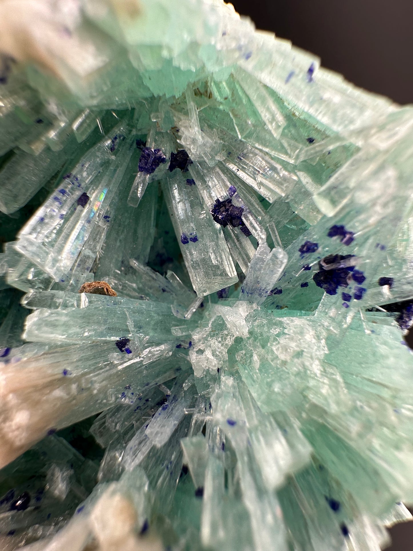 Aragonite with Smithsonite, Azurite