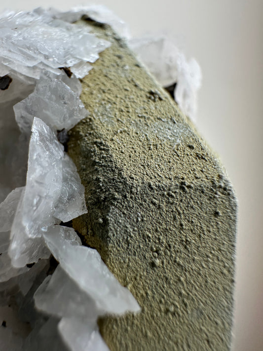 “Matcha Quartz” with Calcite, Inner Mongolia