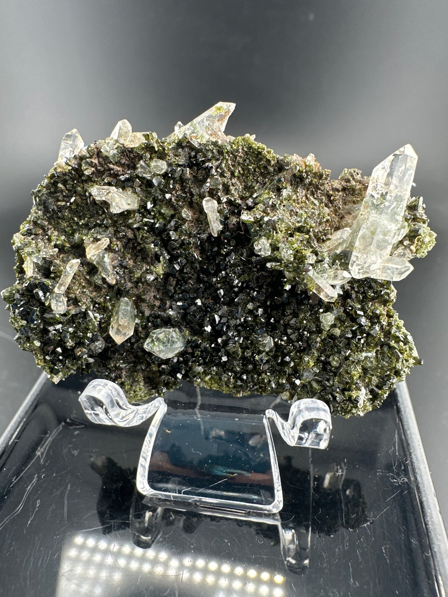 Epidote & Quartz, Turkey (“Fairy Forest Quartz”) small cabinet
