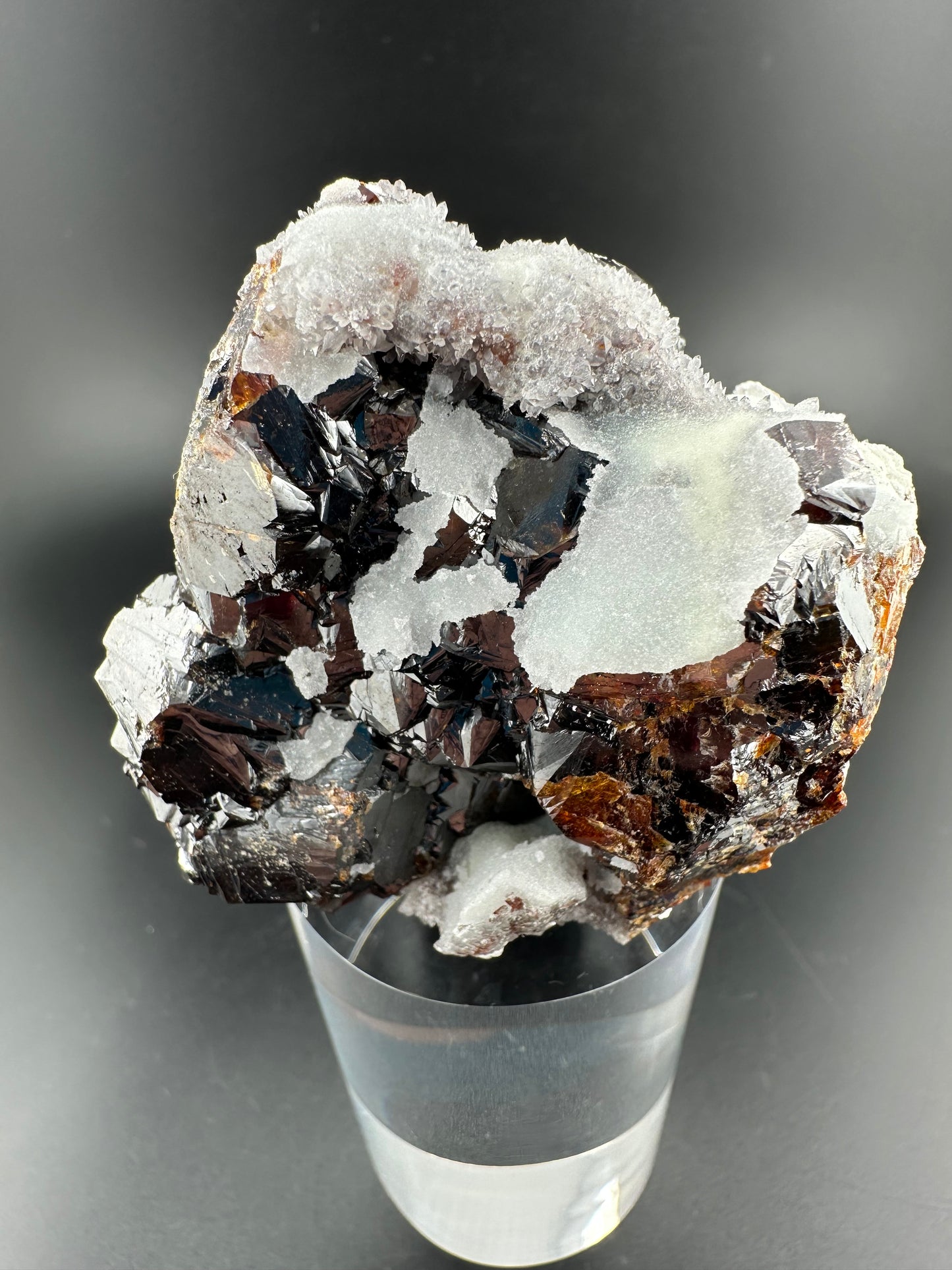 Gemmy Red Sphalerite & Quartz, Hunan, China