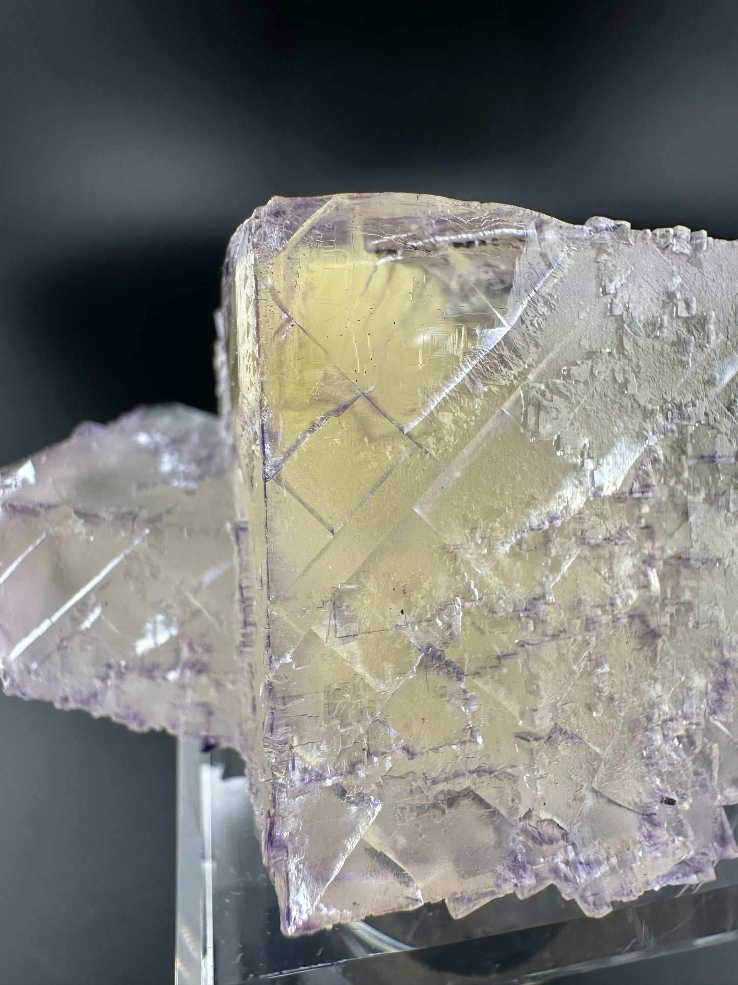 Carthage Corner Elmwood Mine fluorite; yellow & purple