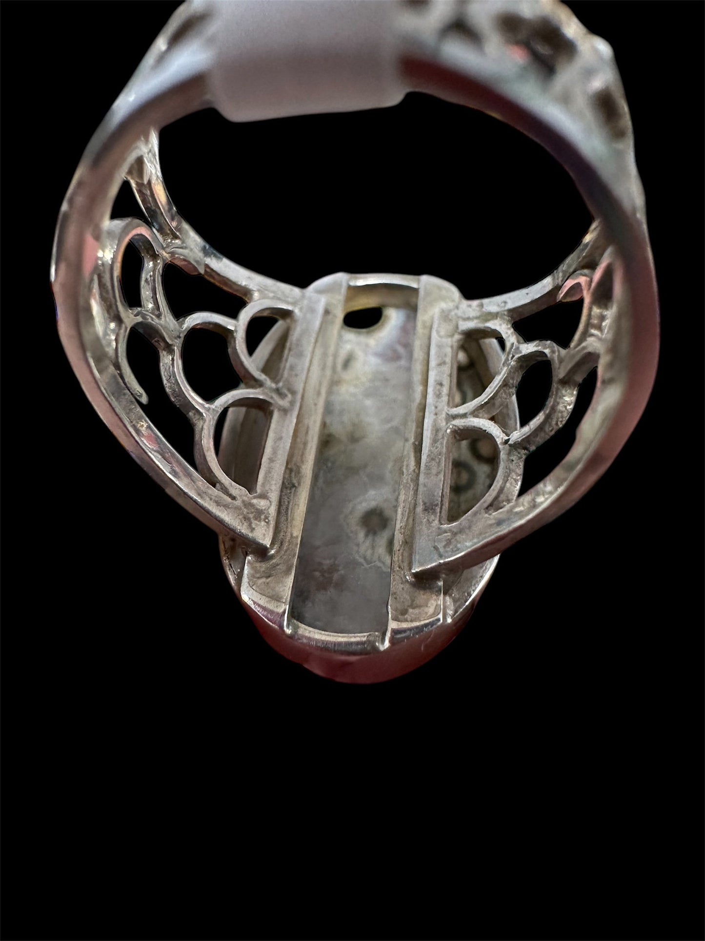 Ocean Jasper set in silver ring sz. 7.5