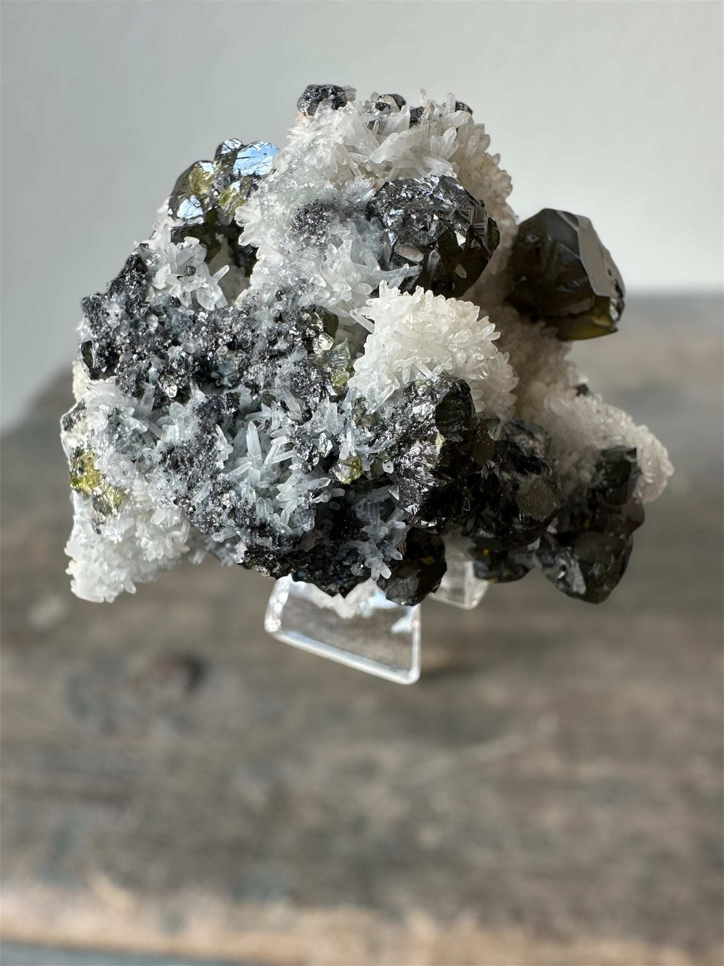 Sphalerite var Cleophane w/Quartz, Galena. Bulgaria