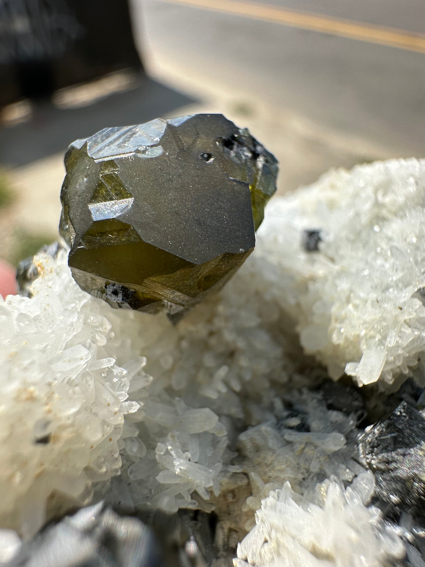 Sphalerite var Cleophane w/Quartz, Galena. Bulgaria