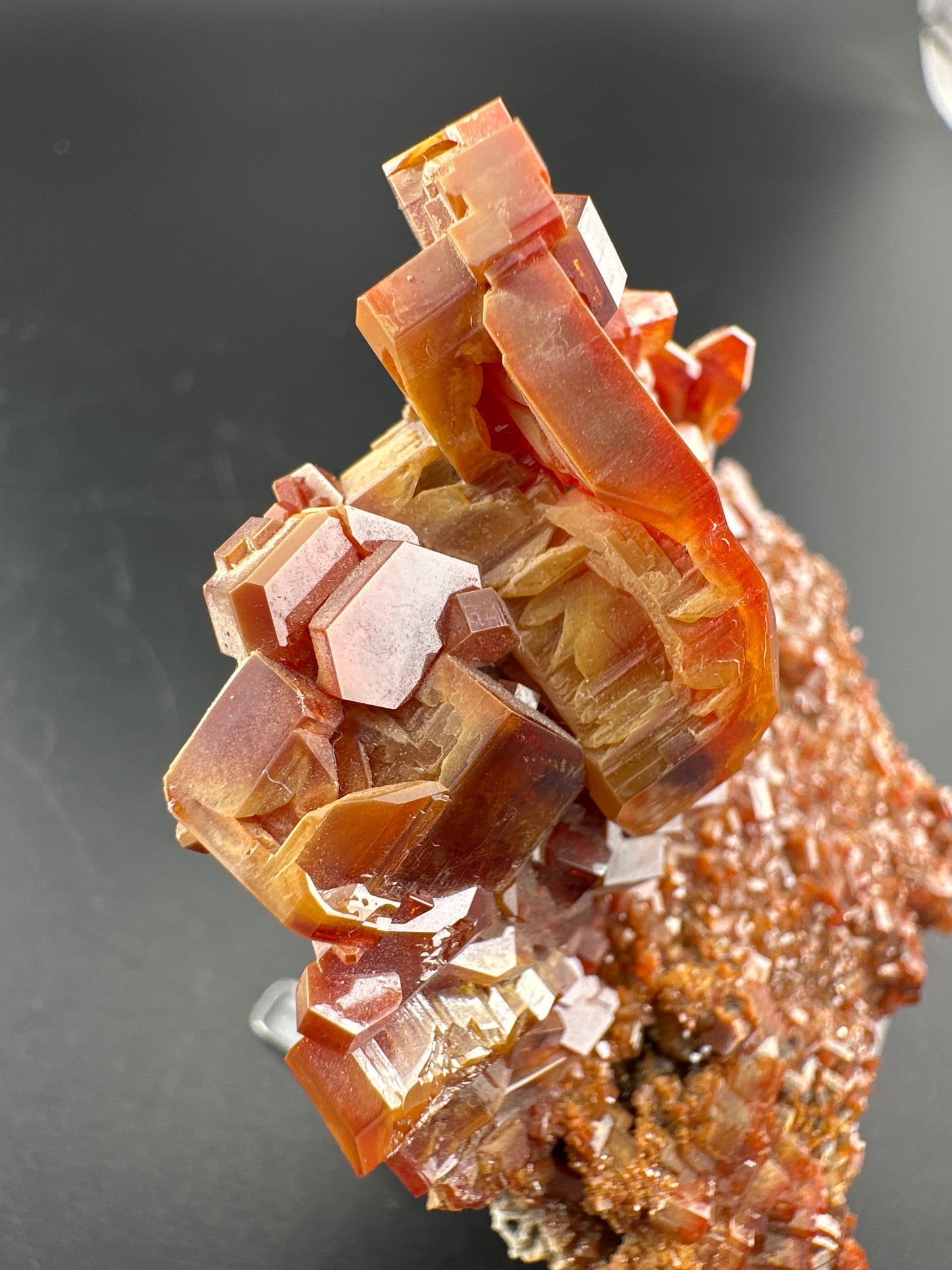 insane Vanadanite crystal cluster from Morocco.