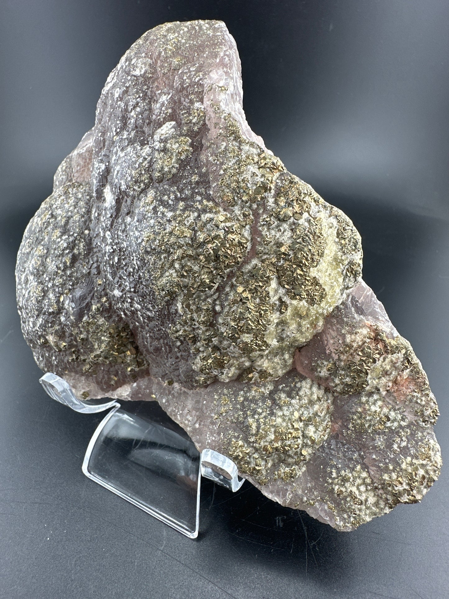 botryoidal purple fluorite with pyrite, Henan, China
