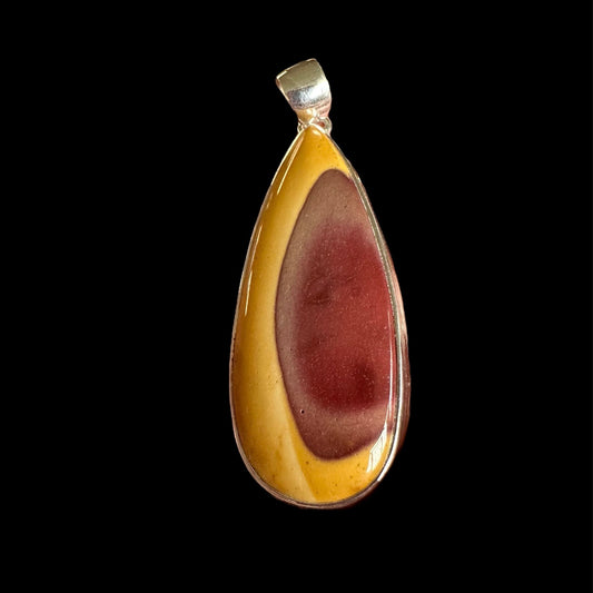 Mookaite Jasper set in Silver (Purpley Red & Orange)