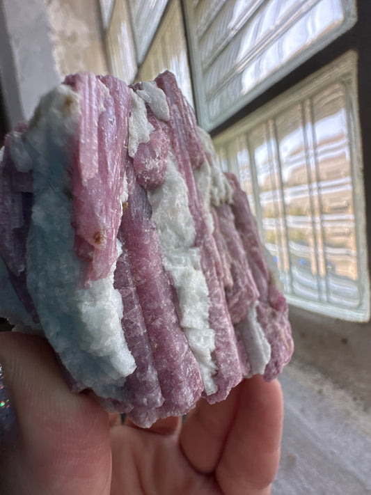 Pink Tourmaline in Albite