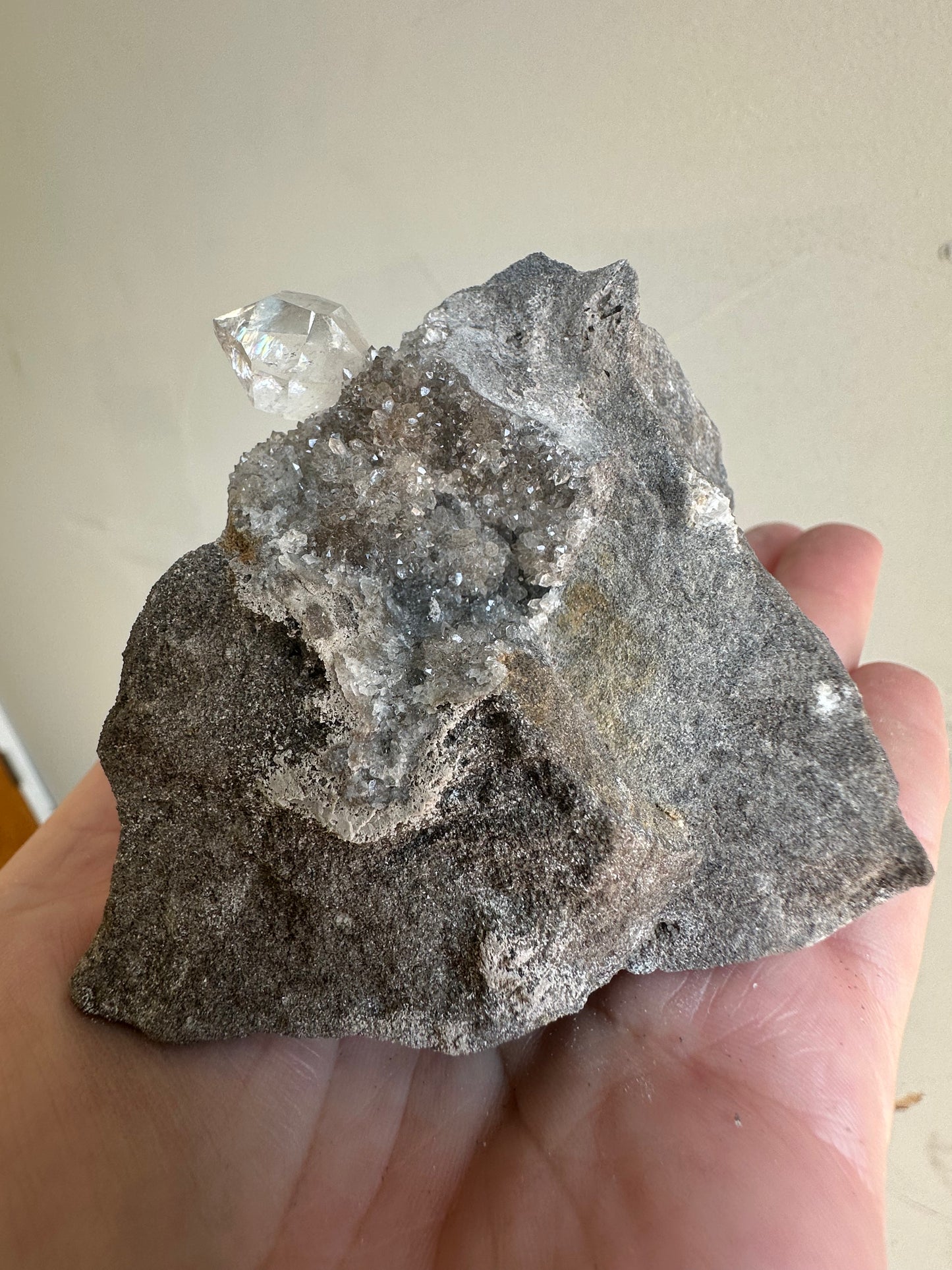 Herkimer Diamond on Matrix (clear quartz). Crystal Grove (NY)