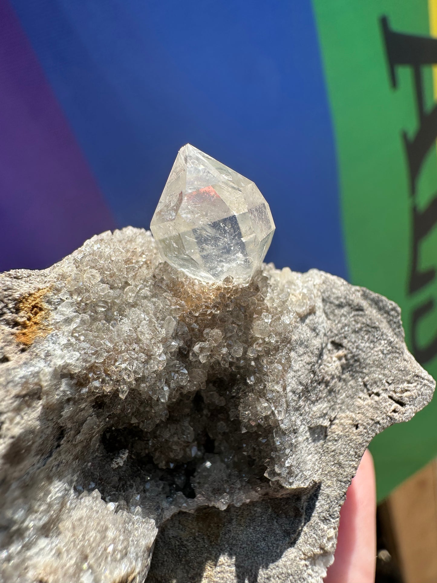Herkimer Diamond on Matrix (clear quartz). Crystal Grove (NY)