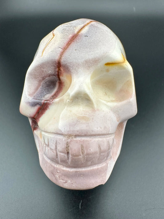 Mookaite carved Skull with "scar"