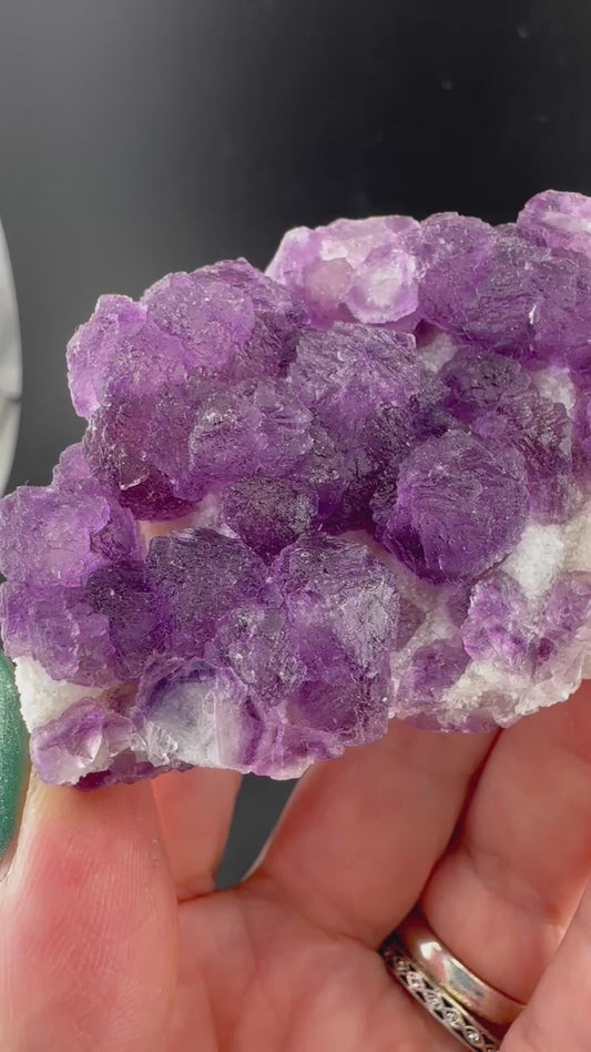 “Grape” Fluorite from Yiwu, Zheijiang. small pocket find