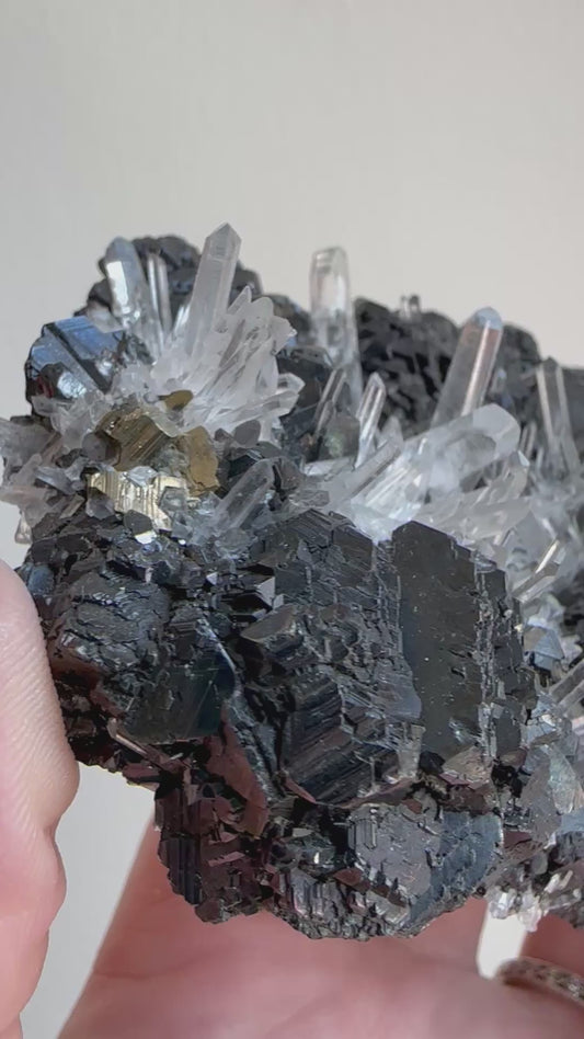 Quartz, Sphalerite: Pasco, Peru