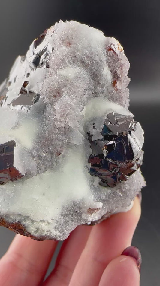 Gemmy Red Sphalerite & Quartz, Hunan, China
