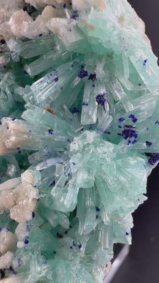 Aragonite with Smithsonite, Azurite