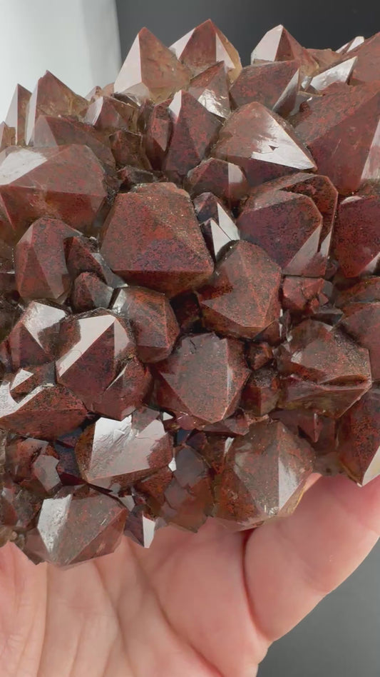 Road Cut Thunder Bay hematite-included Smoky Quartz, Amethyst